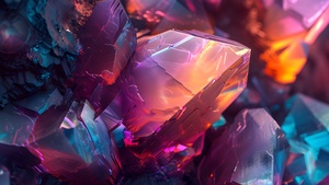 Gemstone, Crystals, Abstract background, Sparkling, 4K wallpaper