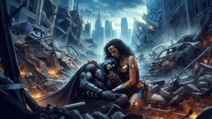 Wonder Woman, Batman, Superheroes, Artwork, Digital Art, Art, Ai, Deviantart, 4K wallpaper