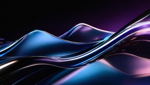 Abstract design, Waves, Dark background, 4K wallpaper