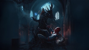 Spiderman, Venom, Superheroes, Artwork, Digital Art, Ai, 4K wallpaper