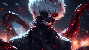 Ken Kaneki, AI art, Tokyo Ghoul, 4K wallpaper