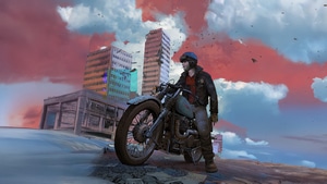 Artist, Artwork, Digital Art, Biker, Mountains, Art, Artstation, 4K wallpaper