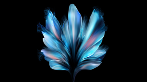 Vivo X Fold, Abstract design, Stock, Black background, AMOLED, 4K wallpaper