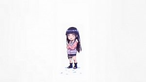 Hinata Hyuga, Naruto, Anime Girl, Anime, Artist, Artwork, Digital Art, White, 4K wallpaper