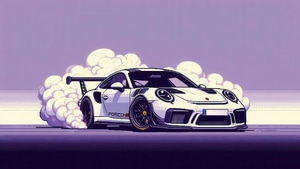 Porsche Gt3, Porsche, Cars, 8 Bit, Artwork, Art, Digital Art, 4K wallpaper