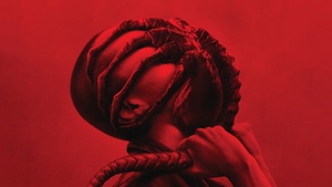 Alien: Romulus, Movie poster, 2024 Movies, Red background, 4K wallpaper