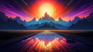 Artist, Artwork, Art, Digital Art, Ai, Mountains, Horizon, Mountain, 4K wallpaper
