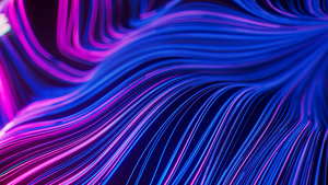 Cyberpunk, Abstract art, Glowing lines, Waves, Light trails, Neon Lights, 4K wallpaper