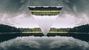 Artist, Artwork, Art, Digital Art, Nature, Trees, Tree, River, Mountains, 4K wallpaper