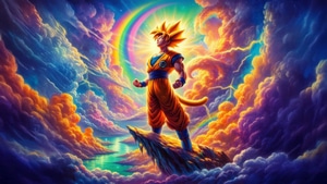 Goku, Dragon Ball, Anime, Artwork, Digital Art, Ai, Artist, Deviantart, 4K wallpaper