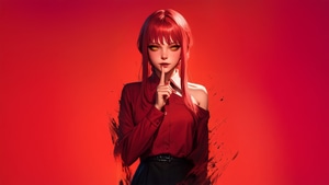 Makima, Chainsaw Man, Anime Girl, Anime, Artist, Artwork, Digital Art, 4K wallpaper