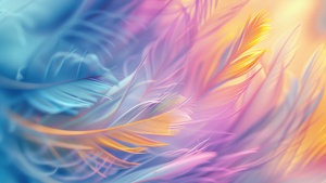 Colorful, Feathers, Aesthetic, 4K wallpaper