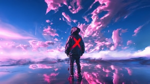 Hoodie, Alone, Artist, Artwork, Digital Art, Synthwave, 4K wallpaper