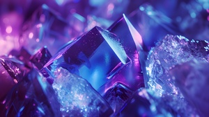 Purple aesthetic, Crystals, Abstract background, Sparkling, 4K wallpaper