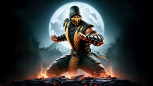 Scorpion, Mortal Kombat, Games, Ai, Artwork, Digital Art, Video Games, Deviantart, 4K wallpaper