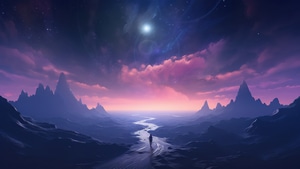 Alone, Walking, Artist, Artwork, Digital Art, 4K wallpaper
