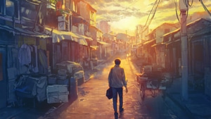 Walking, Alone, Artist, Artwork, Digital Art, Pixiv, 4K wallpaper