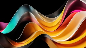 Waves, Abstract design, 4K wallpaper