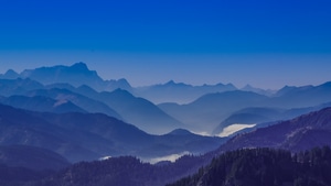 Nature, Mountains, Landscape, Blue, Sky, Trees, 4K wallpaper