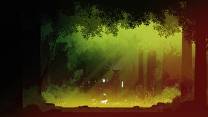 Forest, Deer, Minimalism, Minimalist, Artist, Artwork, Digital Art, 4K wallpaper
