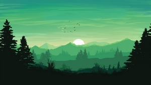 Morning, Minimalism, Minimalist, Landscape, Artist, Artwork, Digital Art, 4K wallpaper