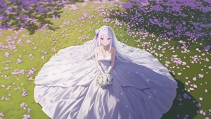 Re Zero Starting Life In Another World, Anime Girl, Anime, Bride, White Dress, Artist, Artwork, Digital Art, 4K wallpaper
