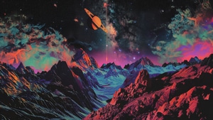 Clouds, Saturn, Artist, Artwork, Digital Art, 4K wallpaper