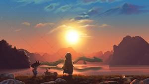 Goku, Krillin, Master Roshi, Anime, Artist, Artwork, Digital Art, Behance, 4K wallpaper