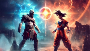 Kratos, Goku, Anime, Artist, Artwork, Digital Art, Deviantart, 4K wallpaper