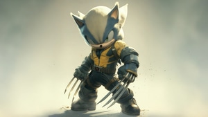 Sonic, Wolverine, Movies, Artwork, Art, Digital Art, Ai, 4K wallpaper