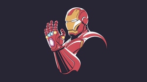 Iron Man, Superheroes, Artwork, Digital Art, Minimalism, , 4K wallpaper