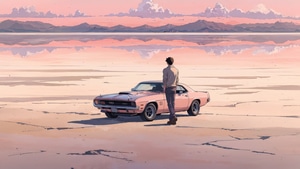 Artist, Artwork, Art, Digital Art, Cars, Sunset, Horizon, 4K wallpaper
