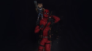 Deadpool, Rocket Raccoon, Superheroes, Artwork, Digital Art, Art, 4K wallpaper
