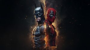 Batman, Deadpool, Superheroes, Artwork, Digital Art, Ai, , 4K wallpaper