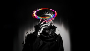 Satoru Gojo, Anime, Artwork, Digital Art, Art, Artist, Dark, Ai, 4K wallpaper
