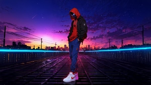 Spiderman, Miles Morales, Superheroes, Artwork, Digital Art, Ai, , 4K wallpaper