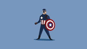 Captain America, Superheroes, Artwork, Digital Art, Minimalism, , Deviantart, 4K wallpaper
