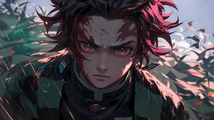 Tanjiro Kamado, Closeup, Demon Slayer: Kimetsu no Yaiba, 4K wallpaper