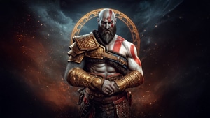 Kratos, God Of War, Artwork, Ai, Digital Art, Games, Video Games, 4K wallpaper