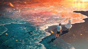 Couple, Love, Sunset, Artist, Artwork, Digital Art, Pixiv, 4K wallpaper