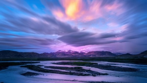 Mountains, Sky, Long Exposure, Nature, 4K wallpaper