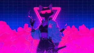 Anime, Artwork, Art, Digital Art, Ai, Artist, Synthwave, 4K wallpaper