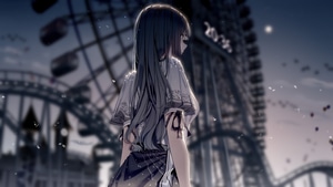 Anime Girl, Anime, Alone, Artist, Artwork, Digital Art, Pixiv, 4K wallpaper