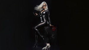 Black Cat, Superheroes, Artwork, Digital Art, 4K wallpaper