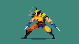 Deadpool And Wolverine, Deadpool 3, Wolverine, Superheroes, Artwork, Digital Art, 8 Bit, , 4K wallpaper