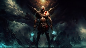 Kratos, God Of War, Artwork, Ai, Digital Art, Games, Video Games, 4K wallpaper