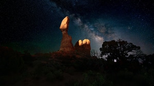 National Park, Night, Nature, Stars, 4K wallpaper