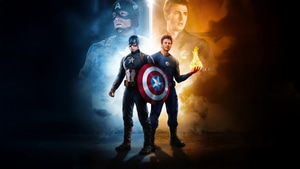 Human Torch, Captain America, Superheroes, Artwork, Digital Art, 4K wallpaper
