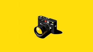 Camera, Minimalism, Minimalist, Yellow, Artist, Artwork, Digital Art, 4K wallpaper