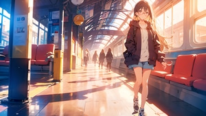 Anime Girl, Anime, Jacket, Artist, Artwork, Digital Art, 4K wallpaper